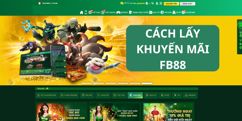 Người chơi dễ dàng tham gia nhận khuyến mãi trên nhà cái FB88