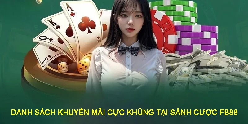 Danh sách khuyến mãi cực khủng tại sảnh cược FB88